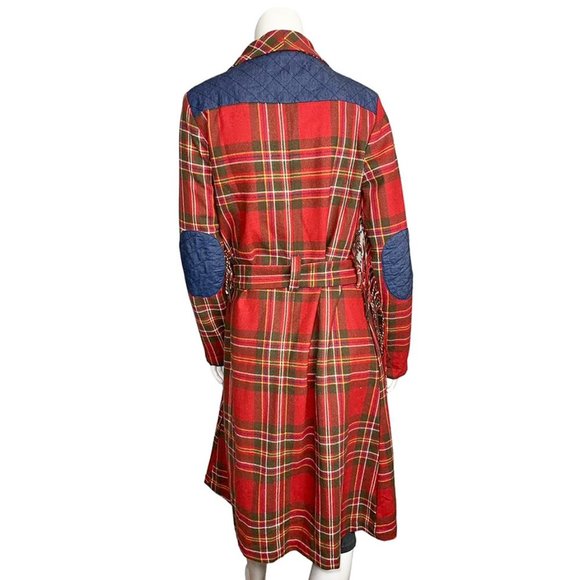 TASHA POLIZZI Sussex Plaid Tie Coat - Picture 4 of 11